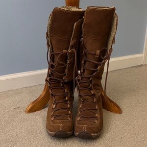Women’s Vintage Y2K chestnut Timberland Hollace lace up tall boots size 7.5